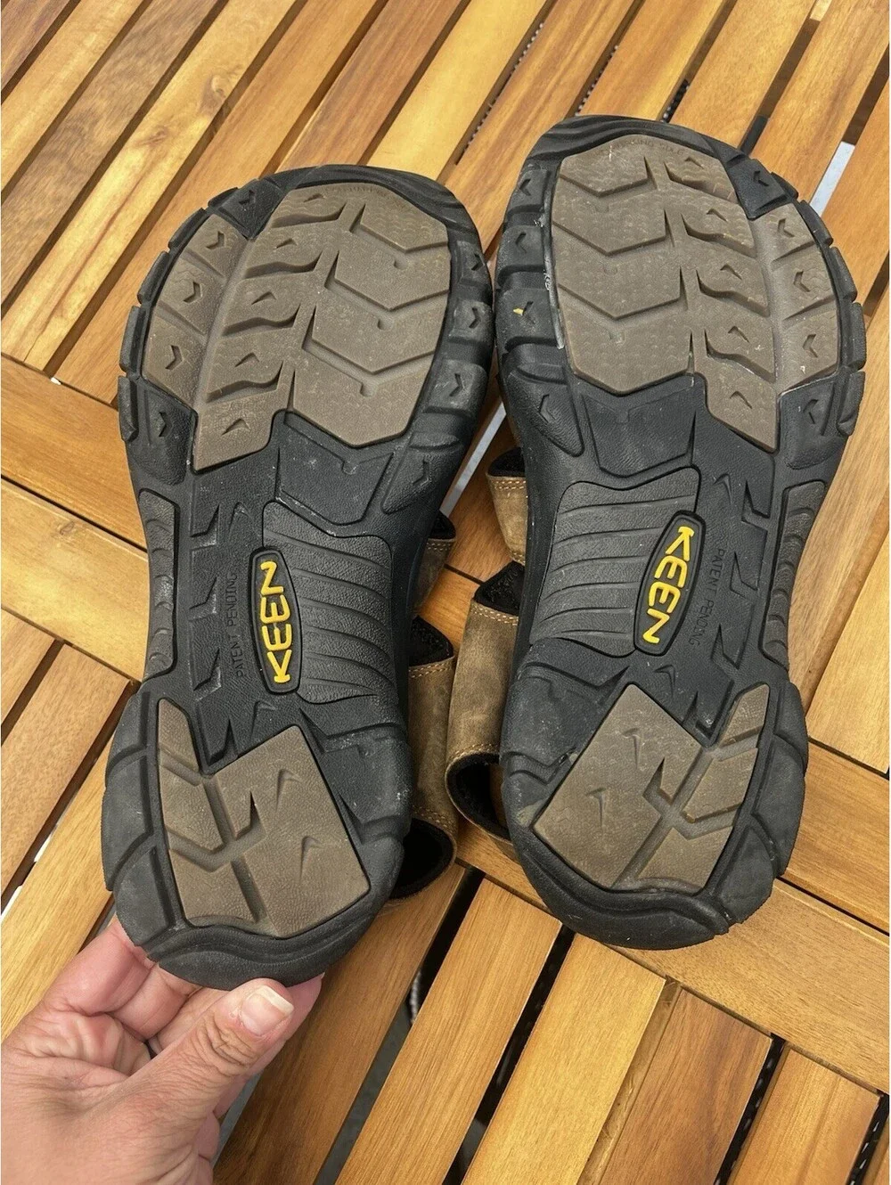 Keen Sandals Size 14 Bison Leather Waterproof Hiking Fisherman 110220-BISN Brown